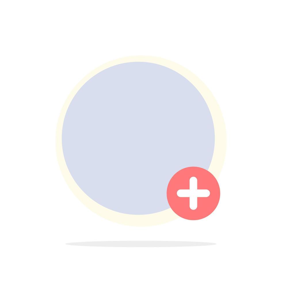di base più cartello ui astratto cerchio sfondo piatto colore icona vettore