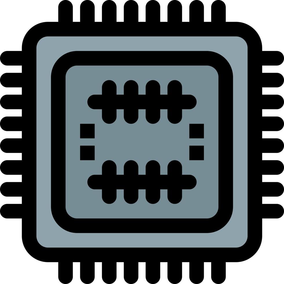 sistema Tech tecnologia processore piatto colore icona vettore icona bandiera modello