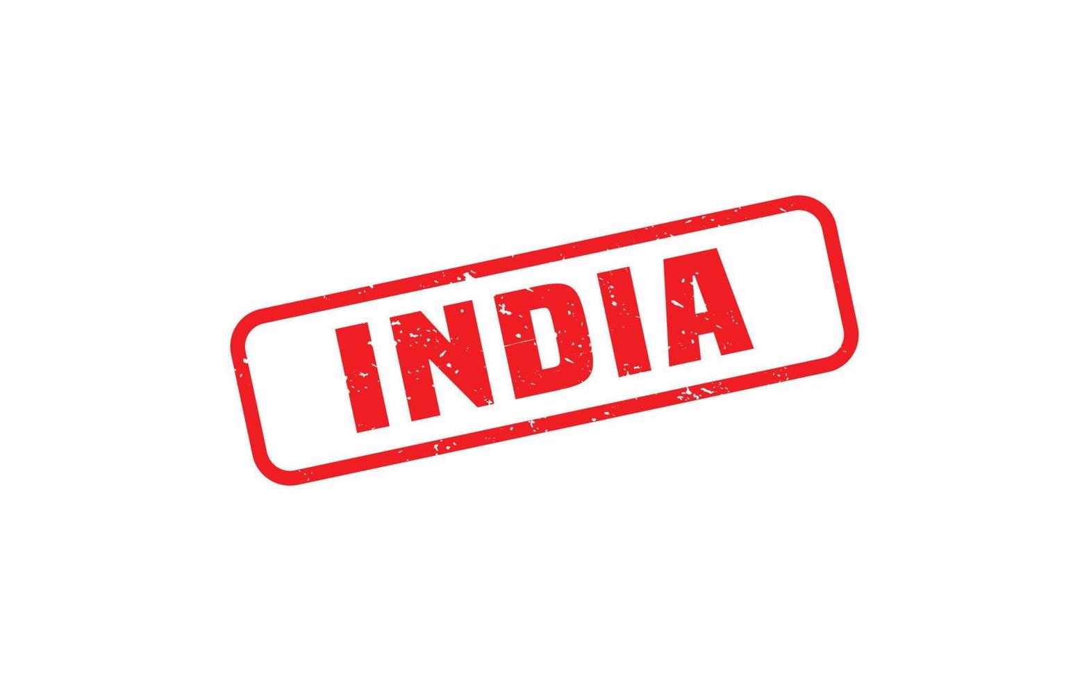 India francobollo gomma da cancellare con grunge stile su bianca sfondo vettore