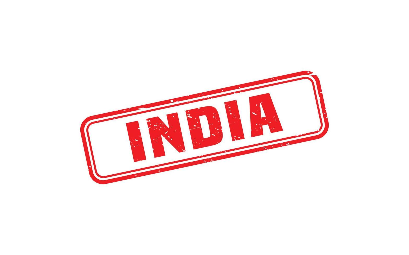 India francobollo gomma da cancellare con grunge stile su bianca sfondo vettore