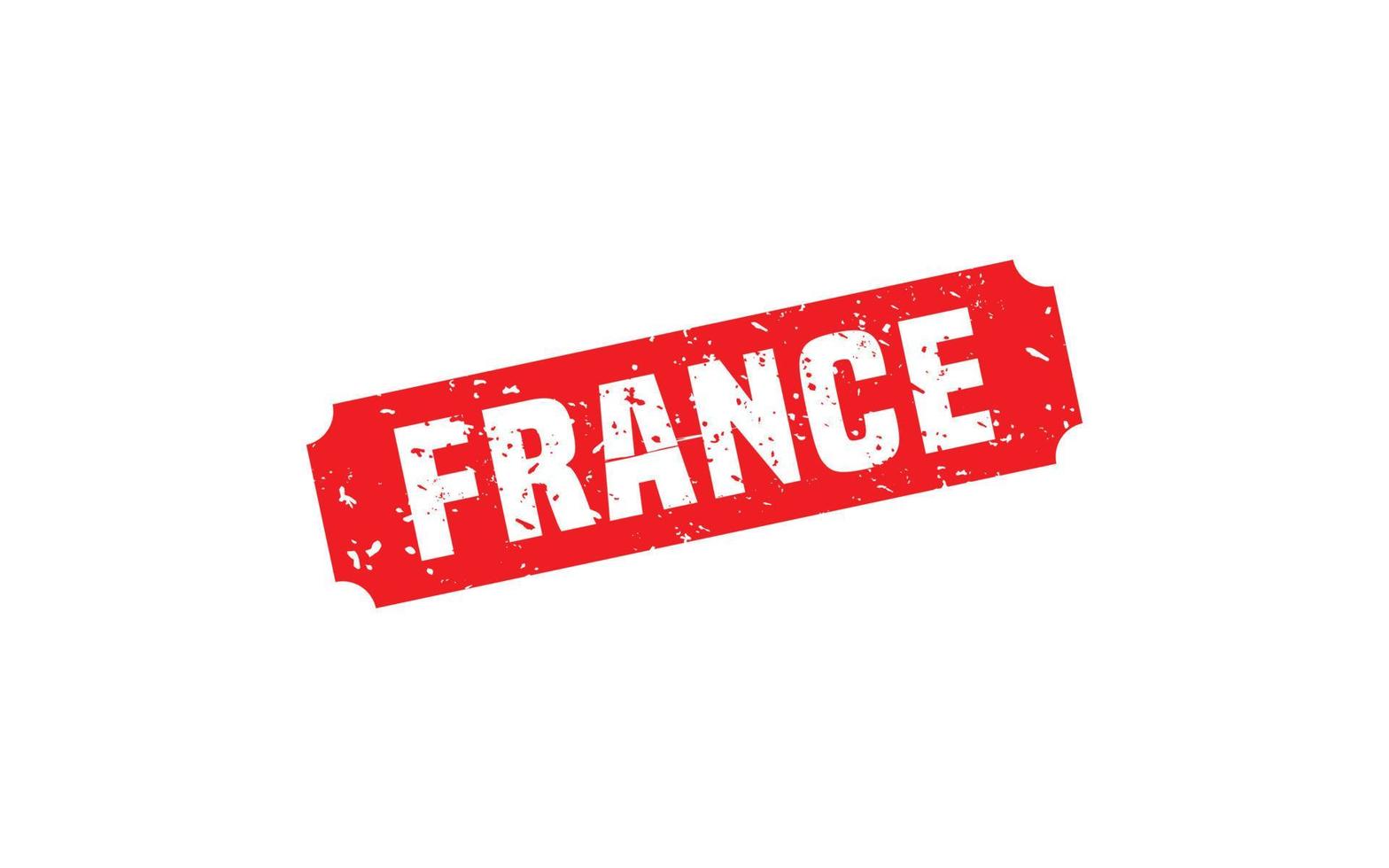 Francia francobollo gomma da cancellare con grunge stile su bianca sfondo vettore