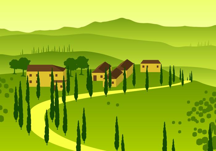Toscana Panoramica vettoriali gratis