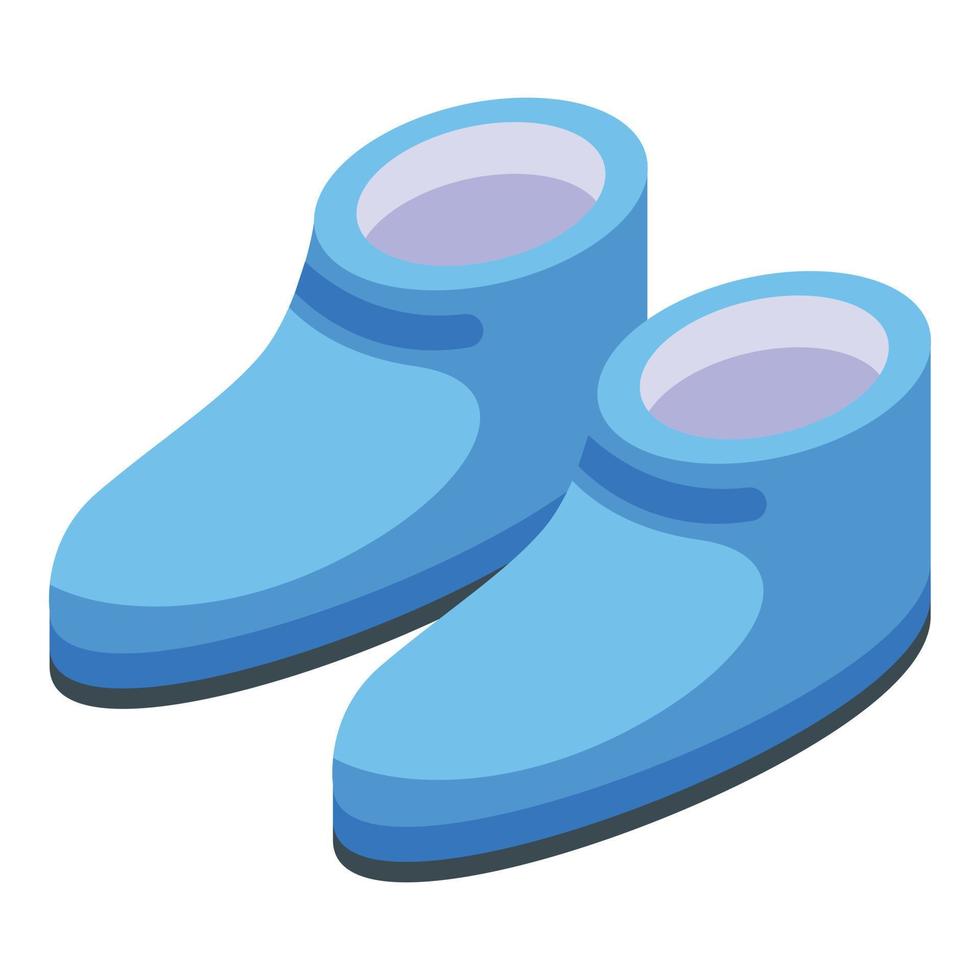 blu casa pantofole icona isometrico vettore. Casa pantofola vettore