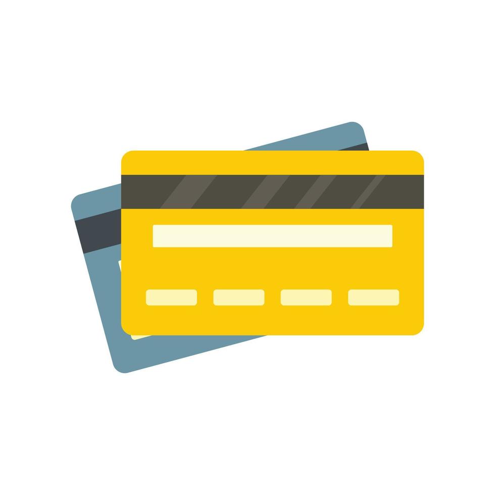 credito banca carte icona piatto isolato vettore