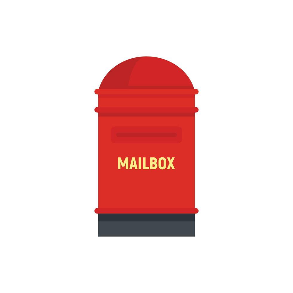 lettera cassetta postale icona piatto isolato vettore
