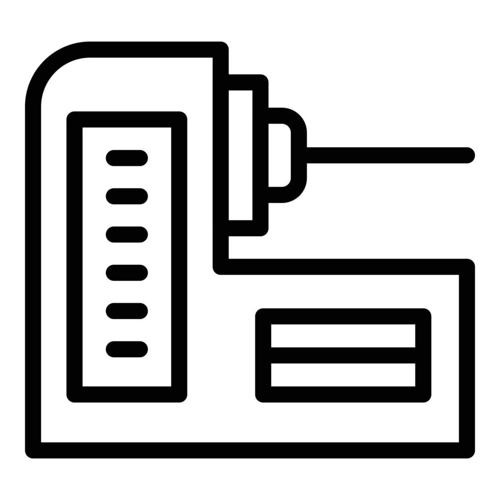 tecnologia cnc macchina icona schema vettore. opera attrezzatura vettore