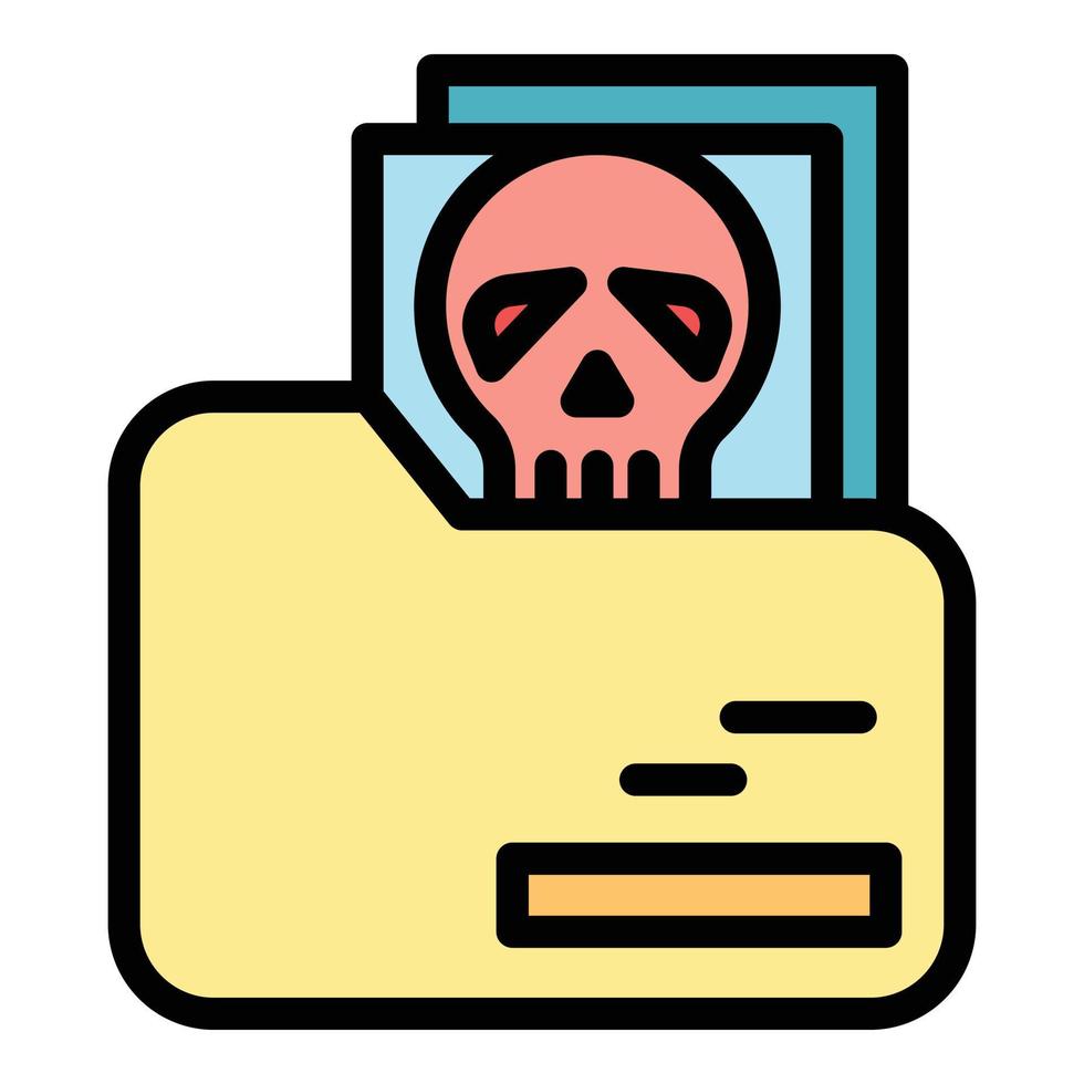 il malware cranio icona colore schema vettore