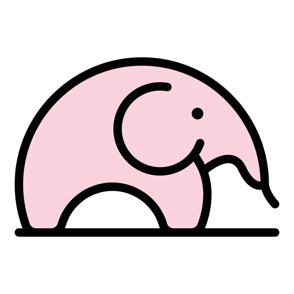 logo elefante icona colore schema vettore