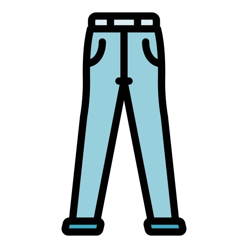 sottile jeans icona colore schema vettore