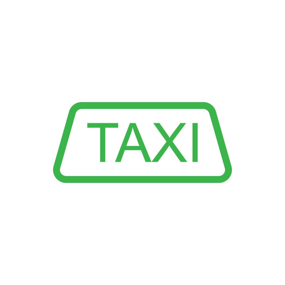 eps10 verde vettore Taxi astratto arte icona con testo isolato su bianca sfondo. mezzi di trasporto simbolo nel un' semplice piatto di moda moderno stile per il tuo sito web disegno, logo, e mobile App