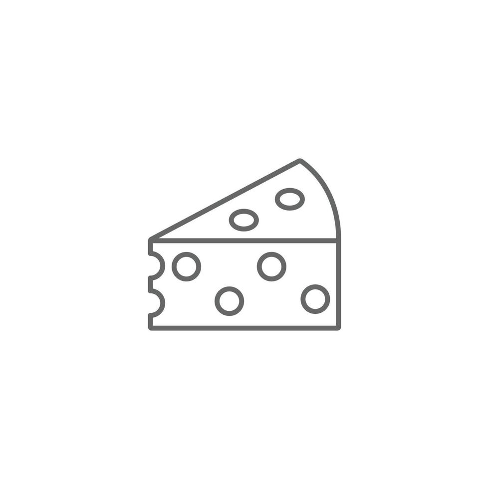 eps10 grigio vettore formaggio astratto linea arte icona o logo isolato su bianca sfondo. azienda agricola Prodotto schema simbolo nel un' semplice piatto di moda moderno stile per il tuo sito web disegno, logo, e mobile App