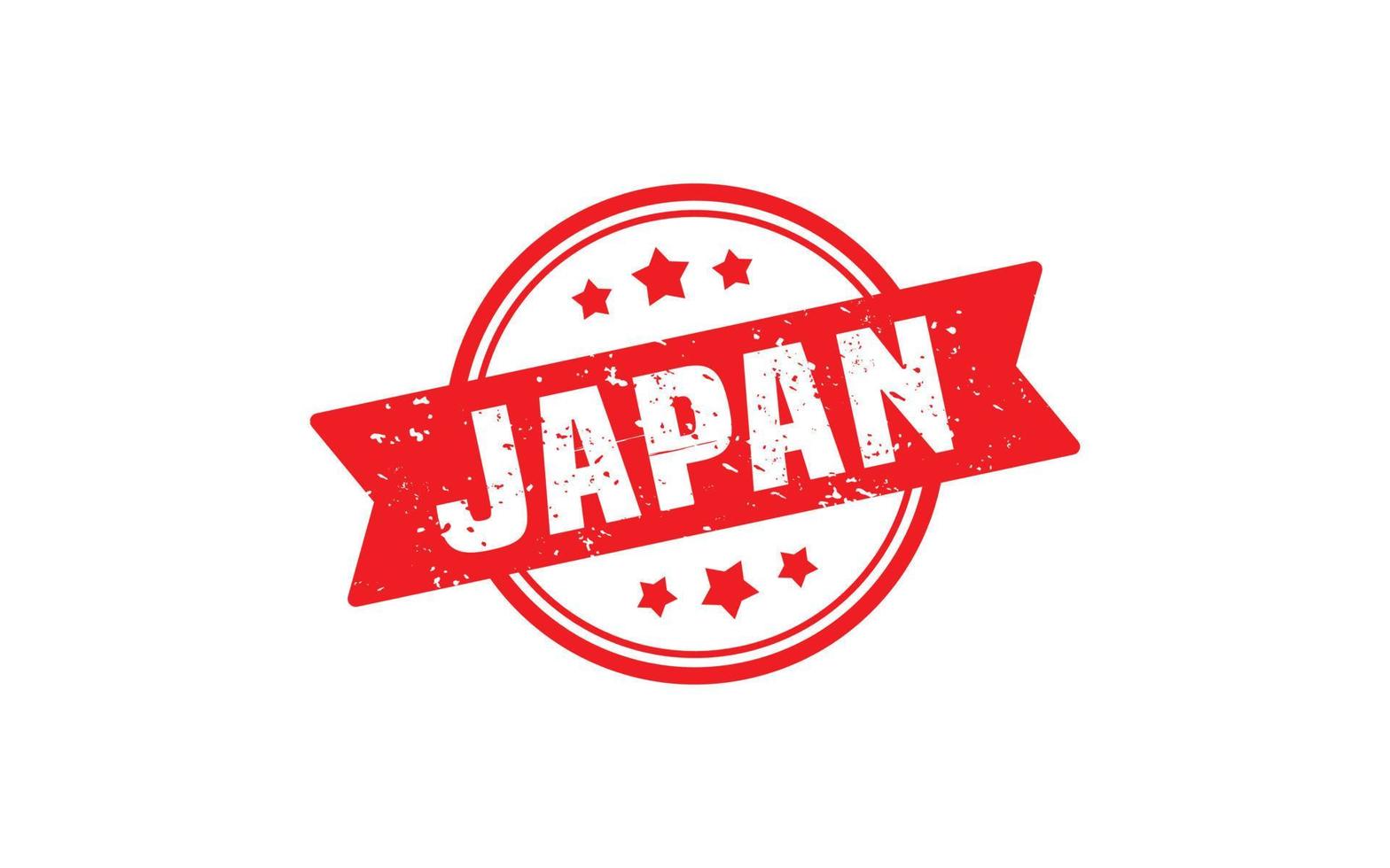 Giappone francobollo gomma da cancellare con grunge stile su bianca sfondo vettore