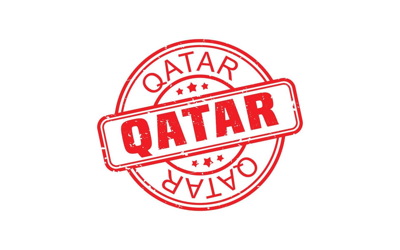 Qatar francobollo gomma da cancellare con grunge stile su bianca sfondo vettore