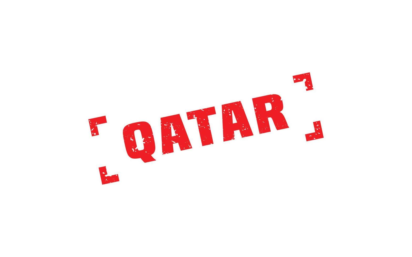 Qatar francobollo gomma da cancellare con grunge stile su bianca sfondo vettore