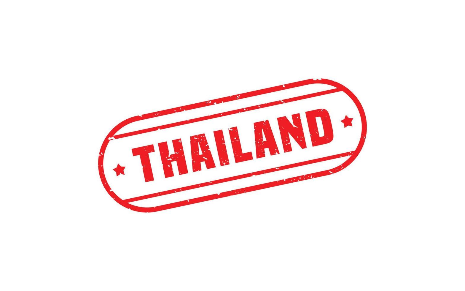 Tailandia gomma da cancellare francobollo con grunge stile su bianca sfondo vettore