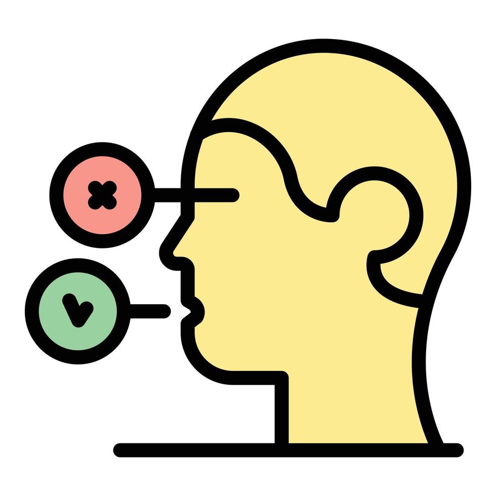 pensare discussione icona colore schema vettore