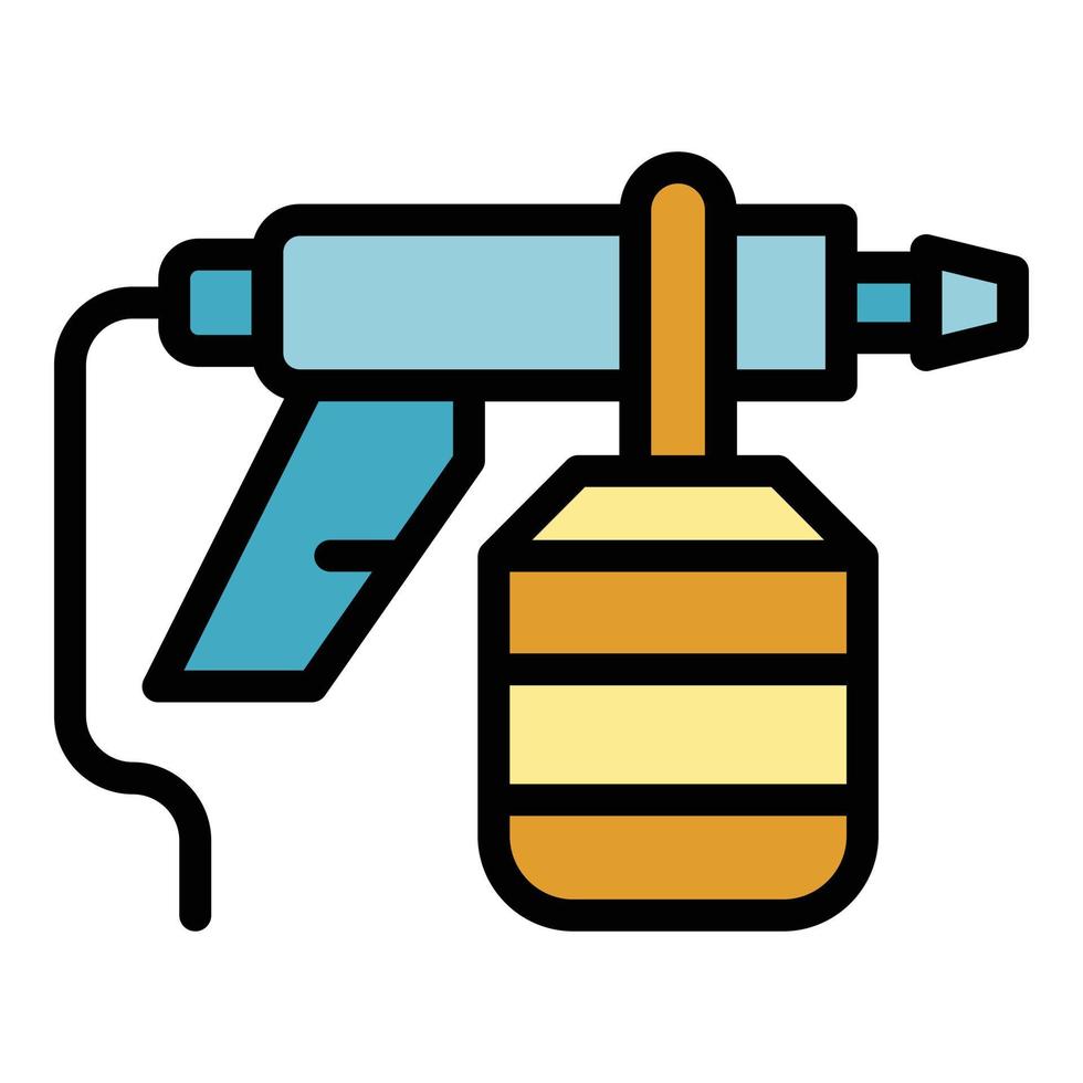 auto aerografo icona colore schema vettore