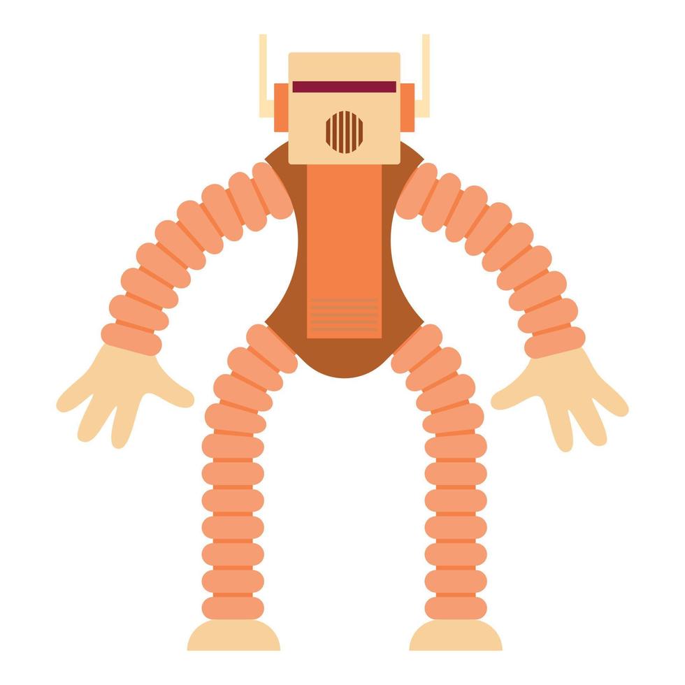 robot scimmia icona, cartone animato stile vettore