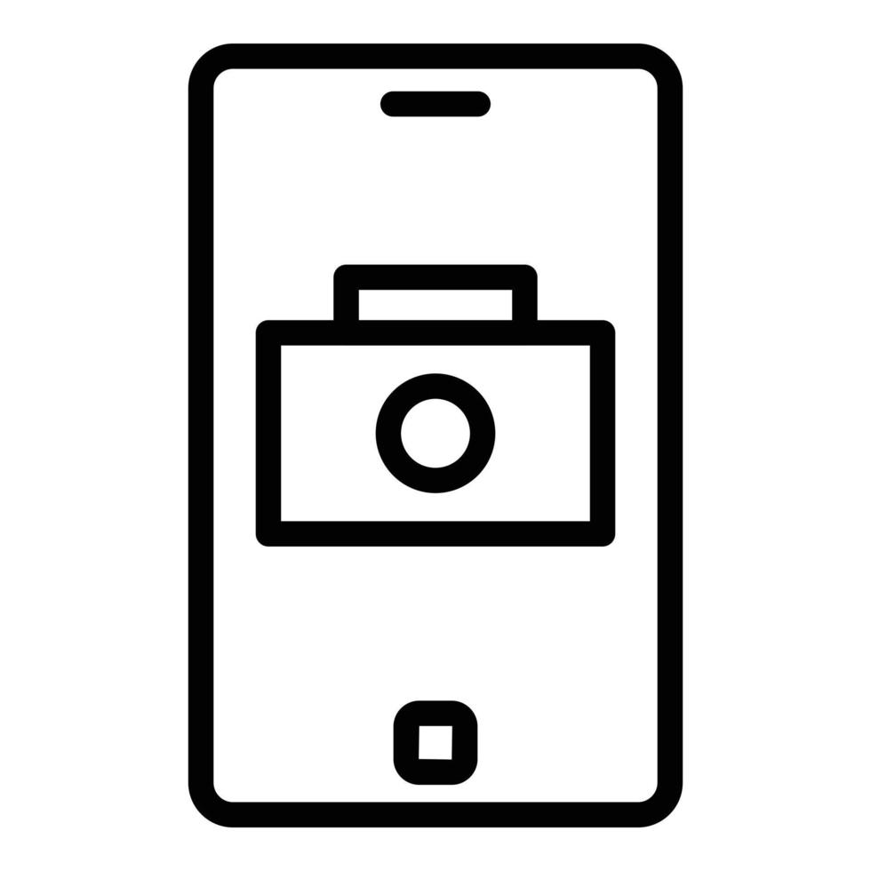 telecamera icona schema vettore. pulsante schermo vettore