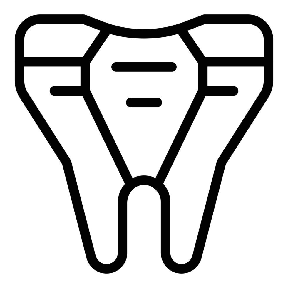 gemma odontoiatria icona schema vettore. geometrico cura vettore