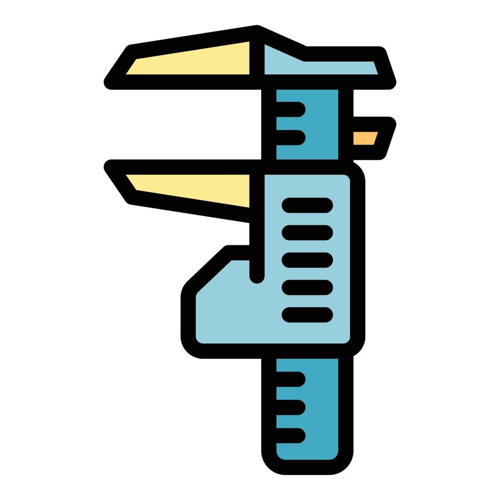 misurazione calibro icona colore schema vettore