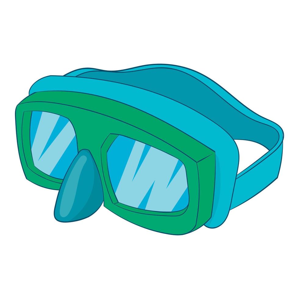 occhiali per immersione icona, cartone animato stile vettore