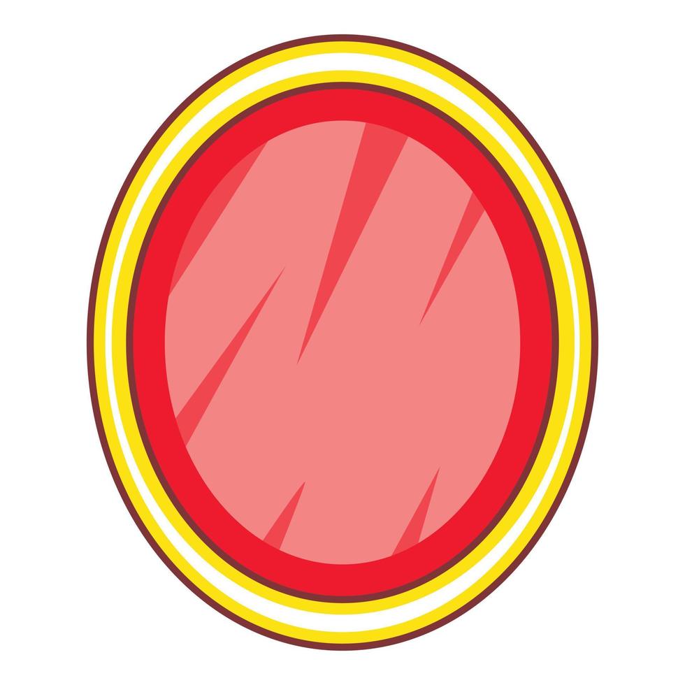 scudo nel il modulo di un ovale icona, cartone animato stile vettore