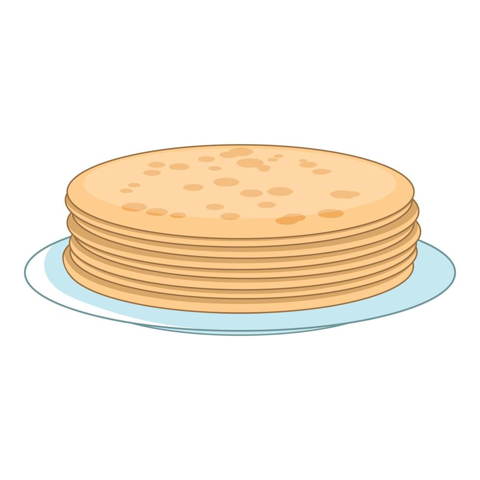 pila di Pancakes icona, cartone animato stile vettore