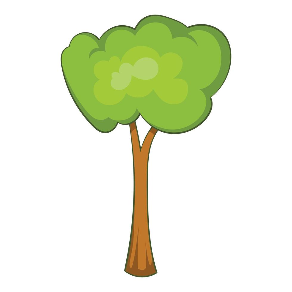 parco albero icona, cartone animato stile vettore