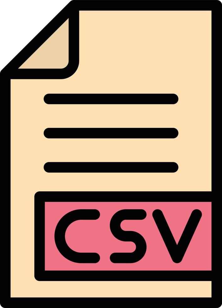 illustrazione del design dell'icona vettoriale csv