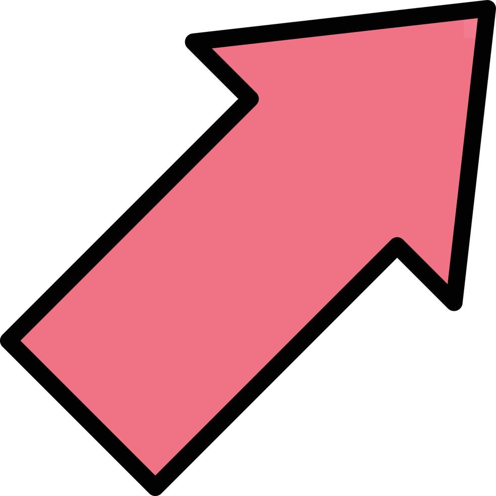 illustrazione del disegno dell'icona del vettore della freccia diagonale