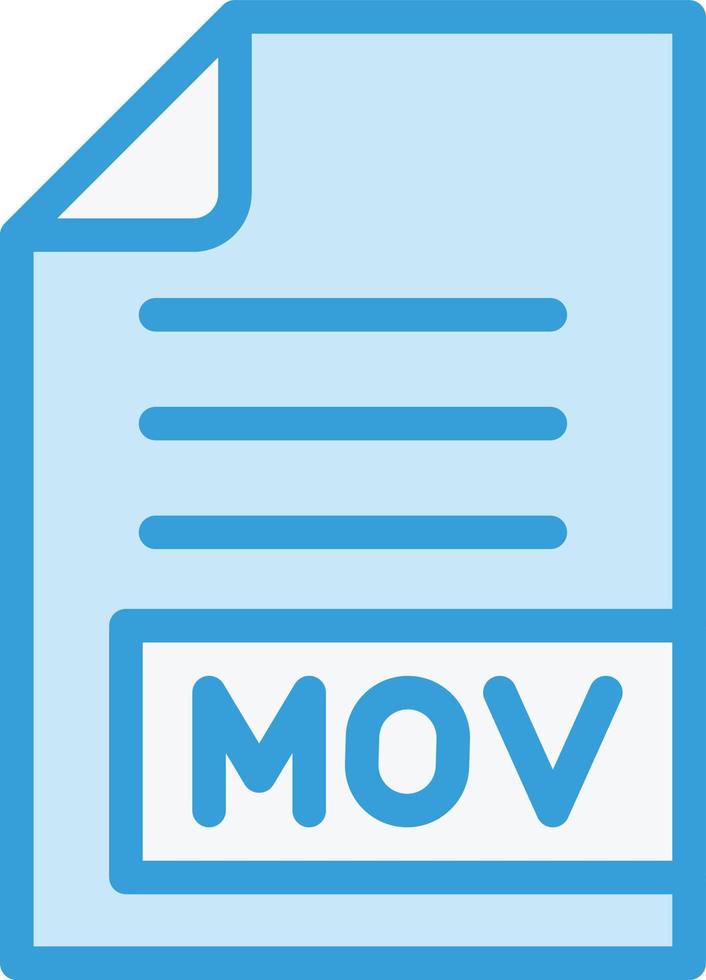 illustrazione del design dell'icona vettoriale mov
