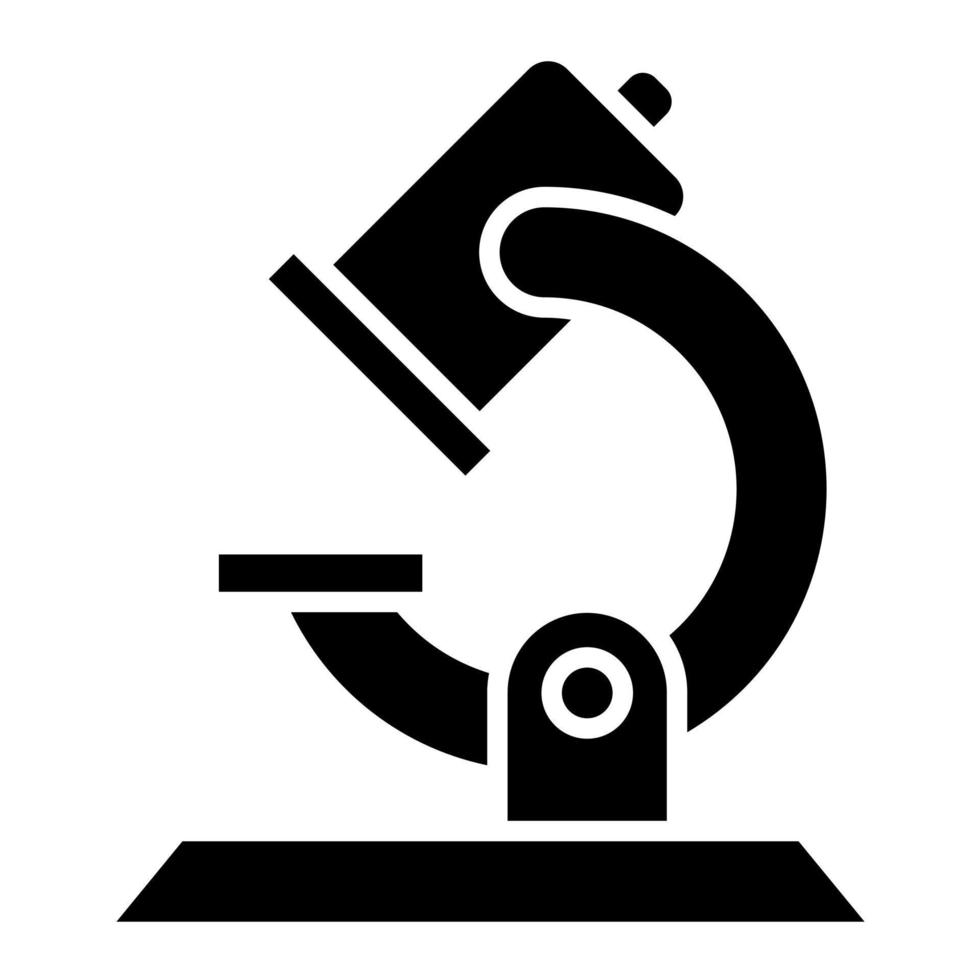 icona del glifo del microscopio vettore