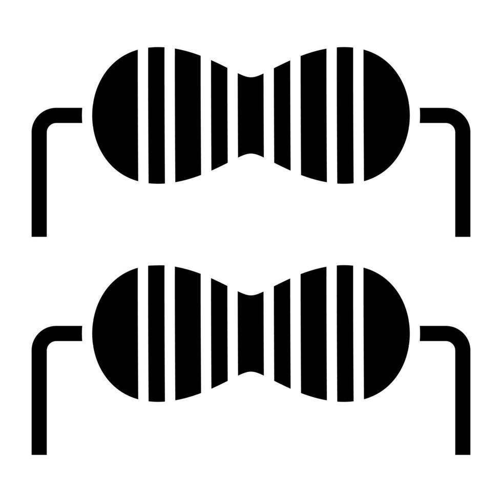 icona del glifo del resistore vettore