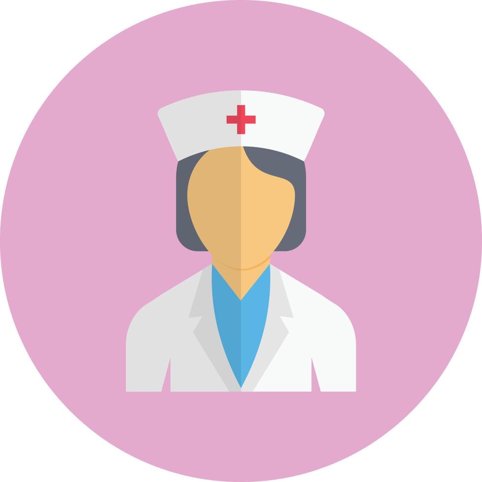 illustrazione vettoriale dell'infermiera su uno sfondo. simboli di qualità premium. icone vettoriali per il concetto e la progettazione grafica.