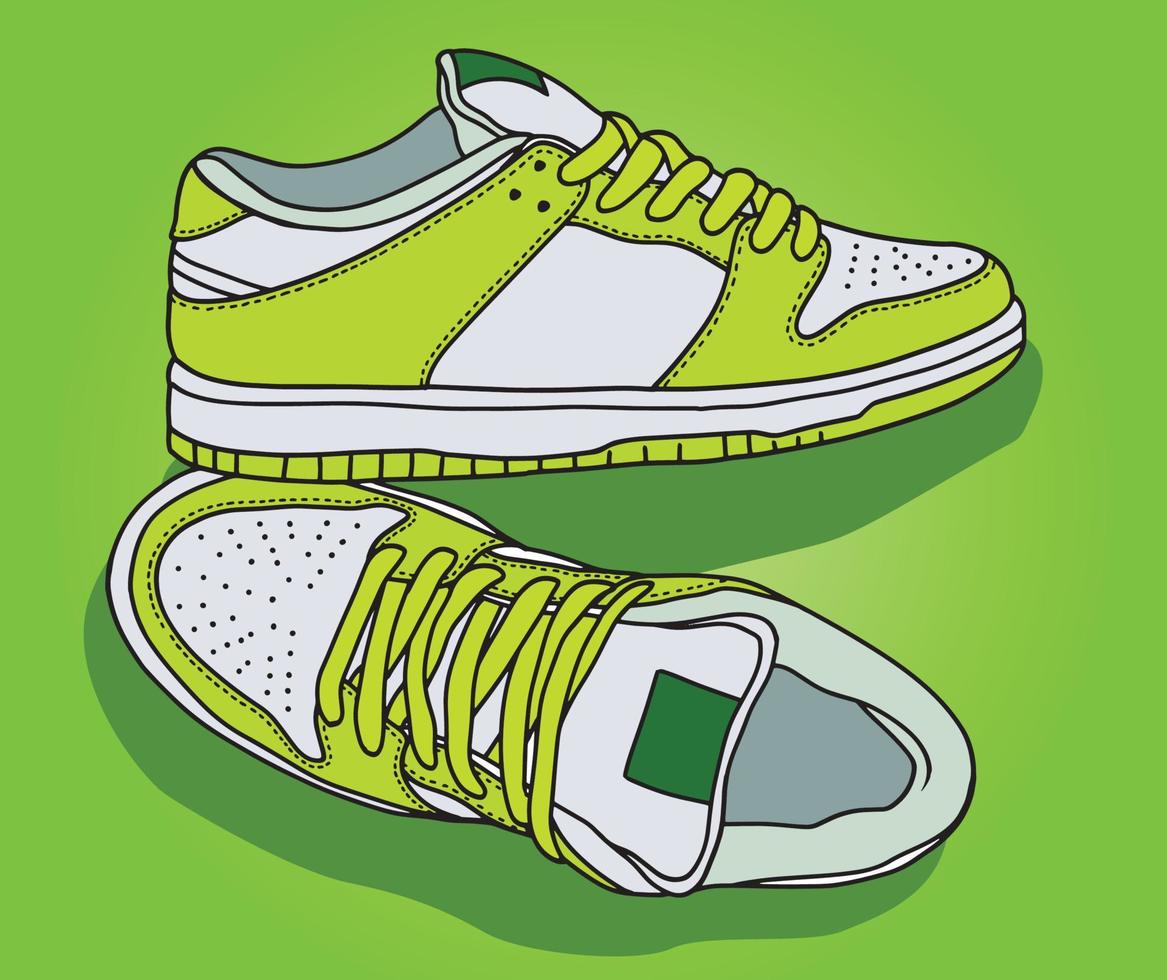 sneaker scarpa . concetto. piatto design. vettore illustrazione. scarpe da ginnastica nel piatto stile. scarpe da ginnastica lato Visualizza. moda scarpe da ginnastica.