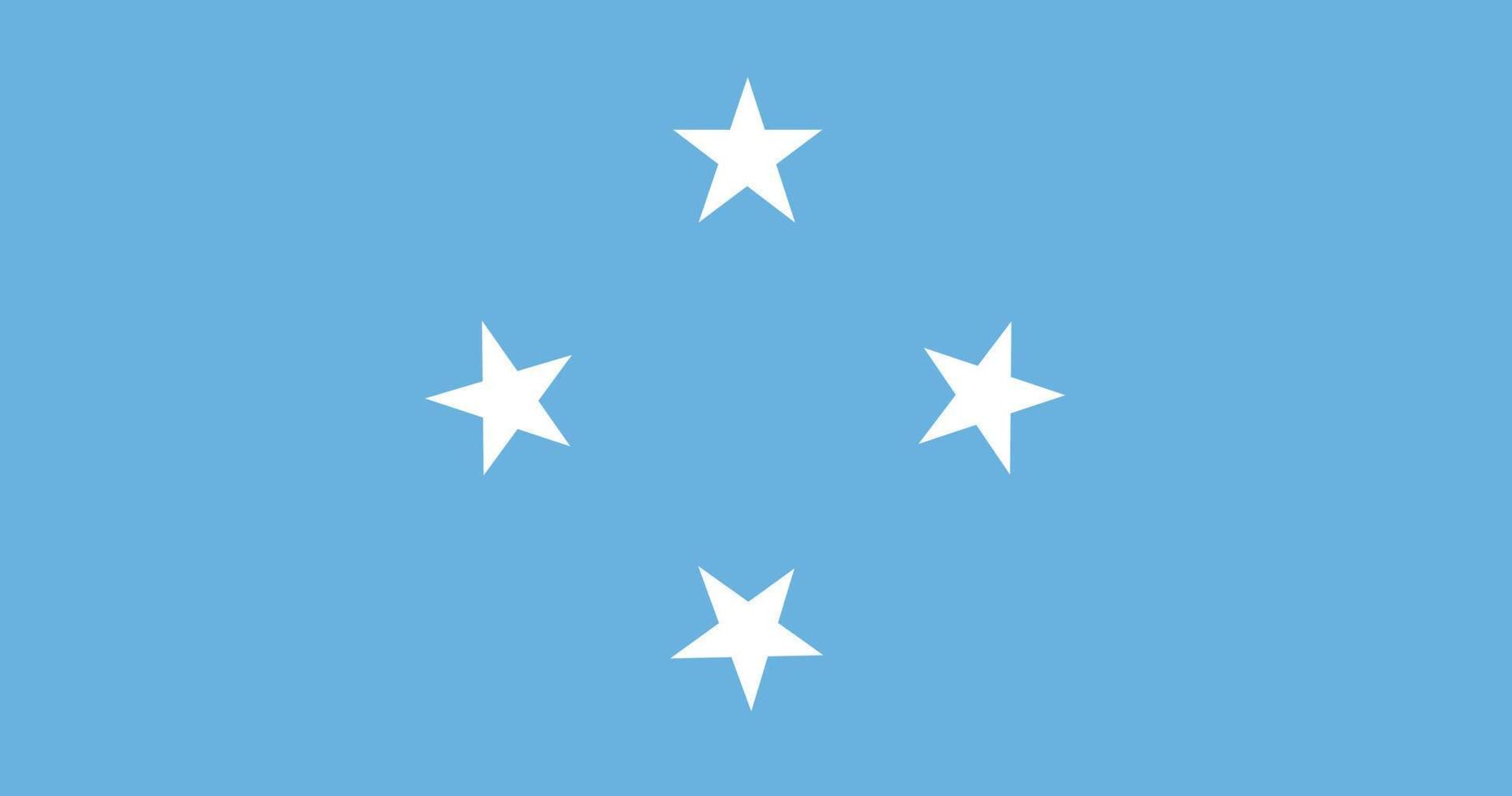 federato stati di micronesia bandiera. ufficiale colori e proporzioni. vettore