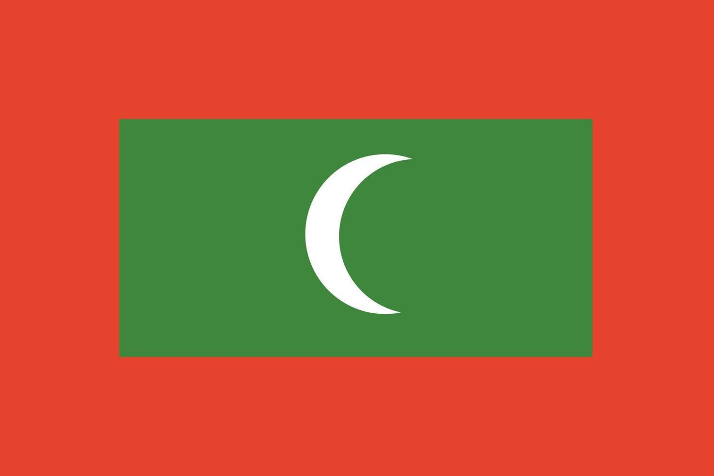 Maldive bandiera. ufficiale colori e proporzioni. vettore