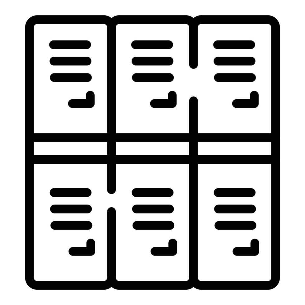 Università armadietto icona schema vettore. studia edificio vettore