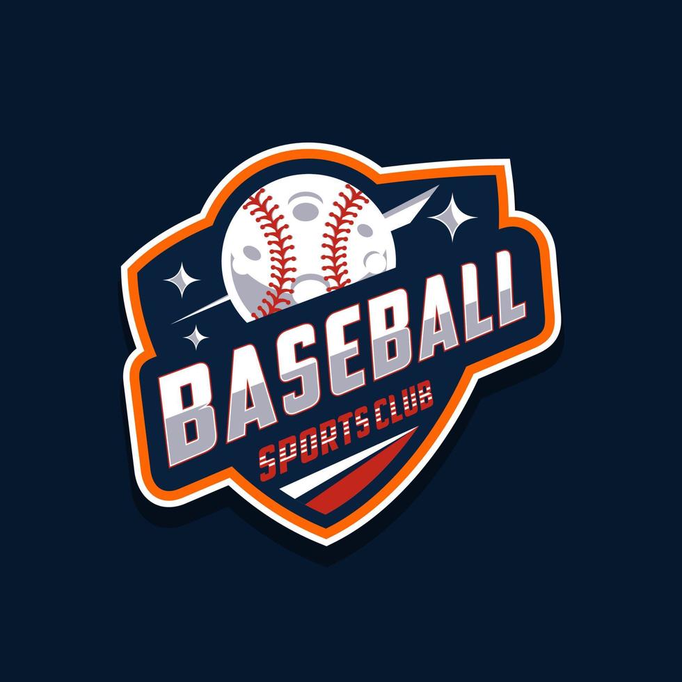 design del logo sportivo di baseball vettore