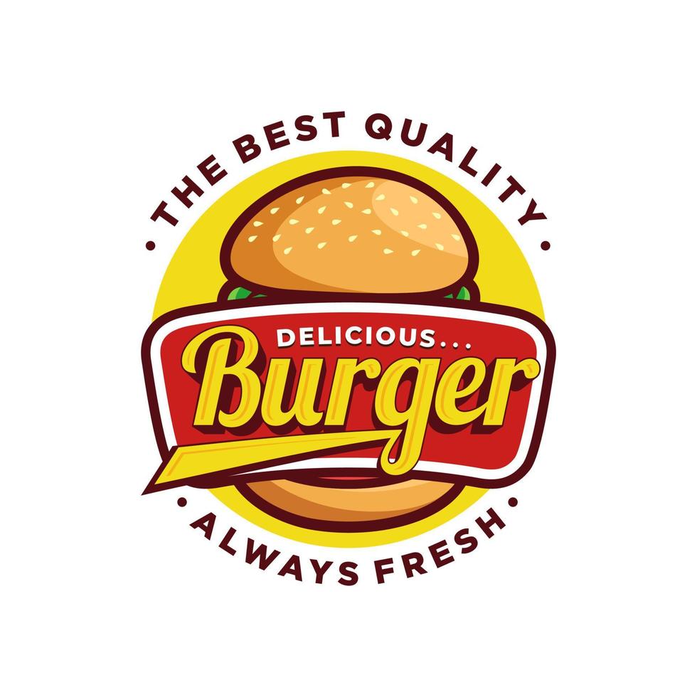 hamburger logo vettore design