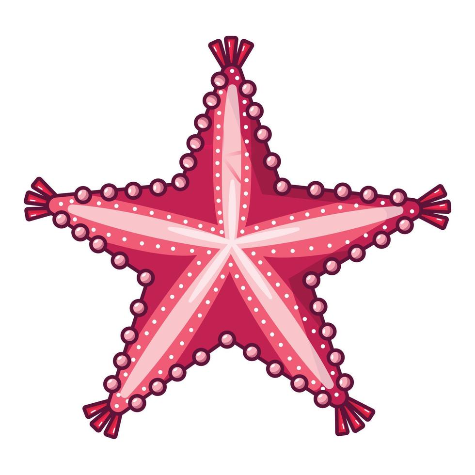 stella marina icona, cartone animato stile vettore