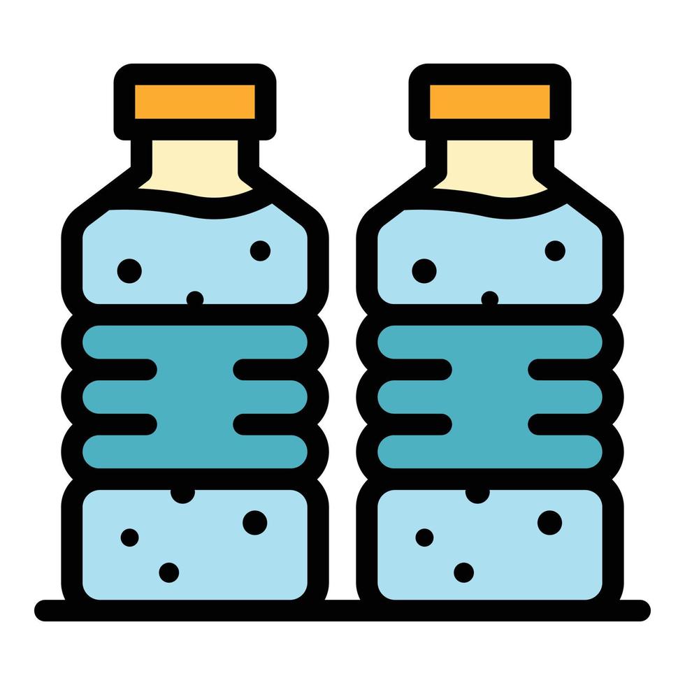 minerale acqua bottiglia icona colore schema vettore