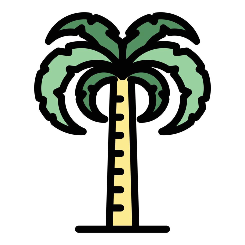 giardino palma albero icona colore schema vettore