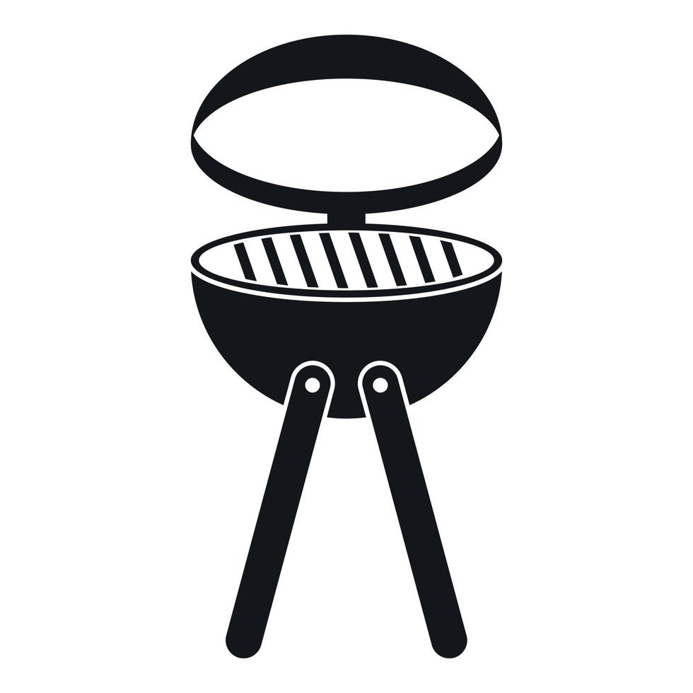 barbecue griglia icona, semplice stile vettore