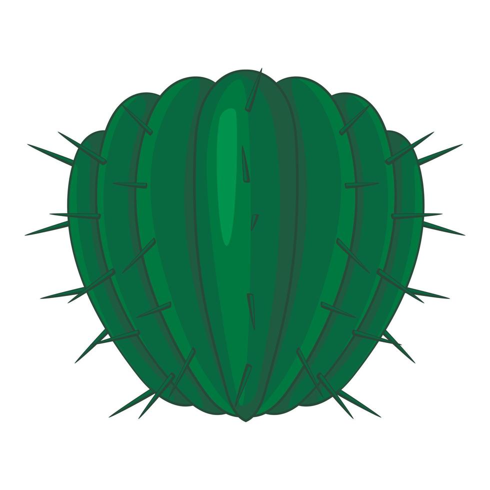 grande aghi cactus icona, cartone animato stile vettore