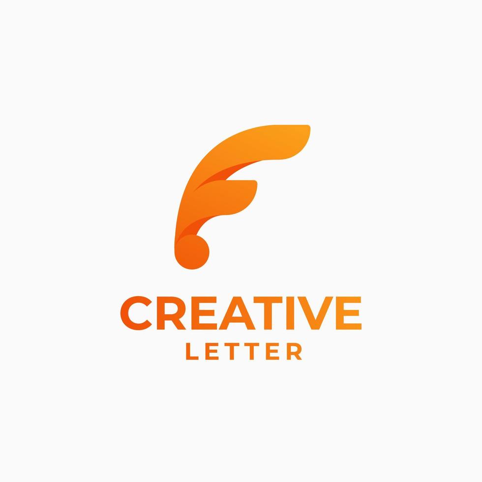 creativo lettera logo, alfabeto disegno, lettera f disegno, geometrico alfabeto logo, lettera pendenza logo vettore