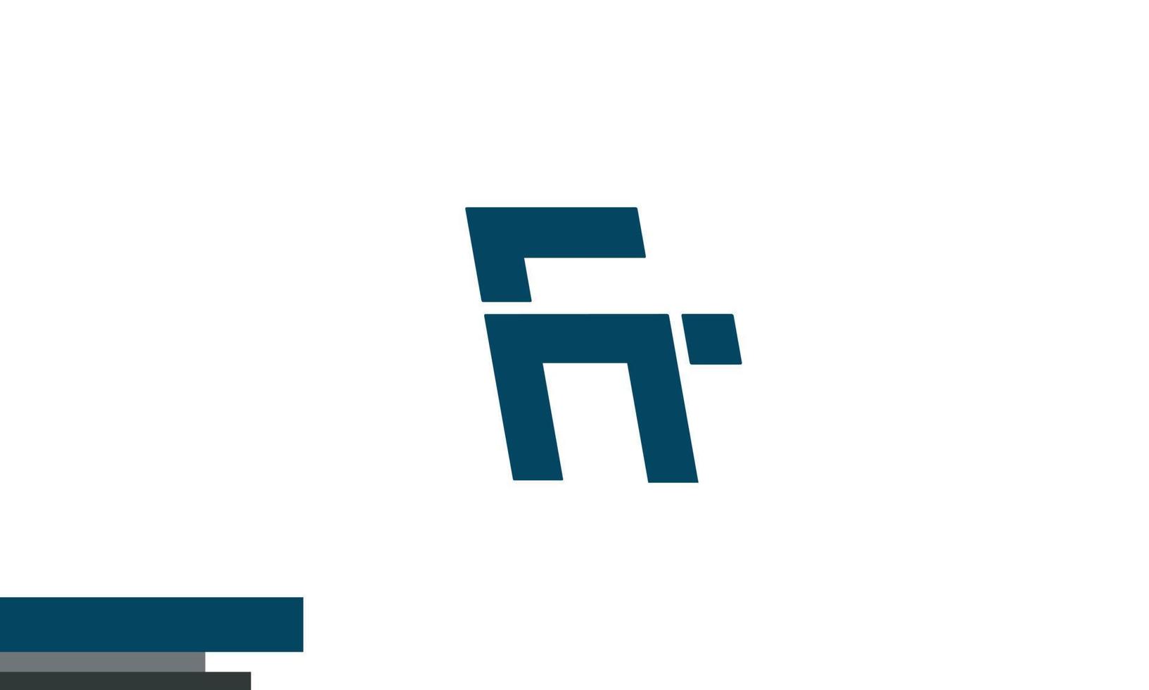 alfabeto lettere iniziali monogramma logo ft, tf, f e t vettore