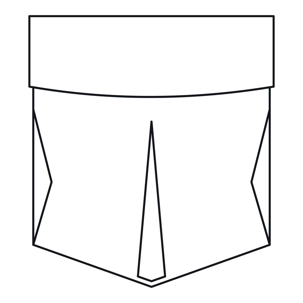 tasca toppa icona, schema stile vettore