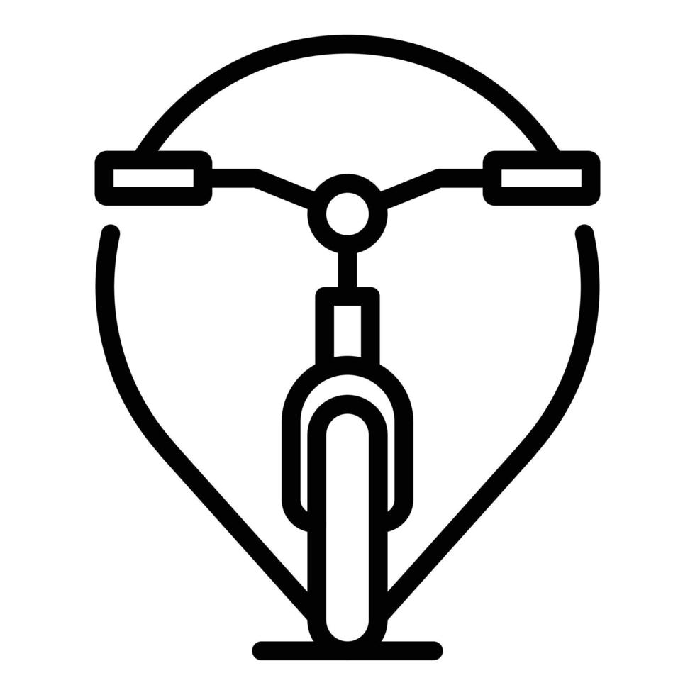 bicicletta Visualizza parcheggio icona schema vettore. la zona posto vettore
